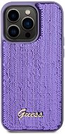 Guess Sequin Script Logo Zadní Kryt pro iPhone 14 Pro Max Purple - Phone Cover