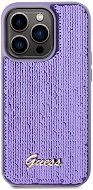 Guess Sequin Script Logo Back Cover für iPhone 14 Pro Purple - Handyhülle