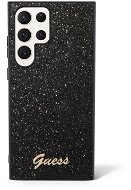 Guess PC/TPU Glitter Flakes Metal Logo Zadní Kryt pro Samsung Galaxy S24 Ultra Black - Phone Cover