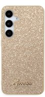 Guess PC/TPU Glitter Flakes Metal Logo Zadní Kryt pro Samsung Galaxy S24+ Gold - Phone Cover
