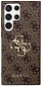 Guess PU 4G Metal Logo Zadní Kryt pro Samsung Galaxy S24 Ultra Brown - Phone Cover