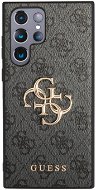 Guess PU 4G Metal Logo Zadní Kryt pro Samsung Galaxy S24 Ultra Grey - Phone Cover