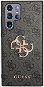 Guess PU 4G Metal Logo Zadní Kryt pro Samsung Galaxy S24 Ultra Grey - Phone Cover