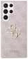 Guess PU 4G Metal Logo Zadní Kryt pro Samsung Galaxy S24 Ultra Pink - Phone Cover