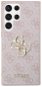 Guess 4G Metal Logo Samsung Galaxy S24 Ultra rózsaszín PU tok - Telefon tok