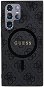 Guess PU Leather 4G Colored Ring MagSafe Zadní Kryt pro Samsung Galaxy S24 Ultra Black - Phone Cover