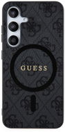 Guess PU Leather 4G Colored Ring MagSafe Zadní Kryt pro Samsung Galaxy S24+ Black - Phone Cover