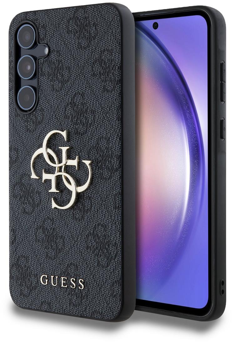 Guess 4G Metal Logo Samsung Galaxy A55 5G szürke PU tok