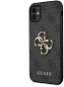 Guess PU 4G Metal Logo Zadný Kryt pre Apple iPhone 11 Grey - Kryt na mobil