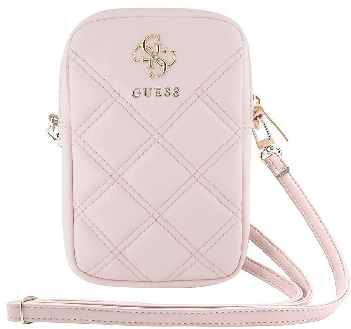 Guess PU Quilted 4G Metal Logo Pink tok
