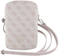 Guess PU 4G Triangle Logo Phone Bag with Zipper Pink - Phone Case