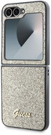 Guess PC/TPU Glitter Flakes Metal Logo Back Cover for Samsung Galaxy Z Flip6 Gold - Phone Cover