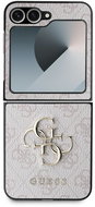 Guess PU 4G Metal Logo Back Cover for Samsung Galaxy Z Flip6 Pink - Phone Cover