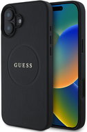 Guess PU Grained Classic Logo MagSafe Back Cover for iPhone 16 Plus Black - Phone Cover