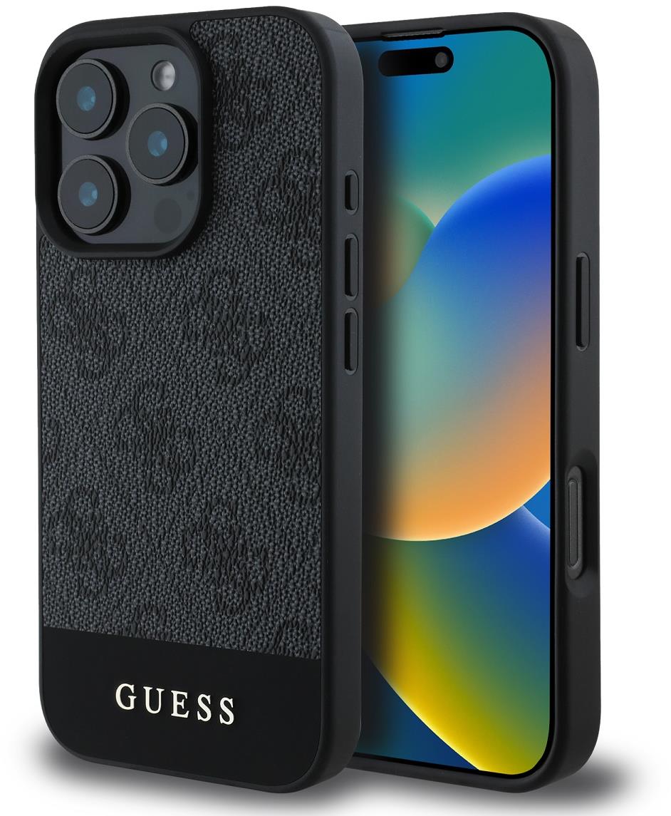 Guess PU 4G Stripe iPhone 16 Pro Max Grey tok