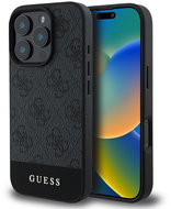Guess PU 4G Stripe Back Cover for iPhone 16 Pro Max Grey - Phone Cover
