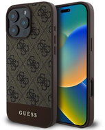 Guess PU 4G Stripe Back Cover for iPhone 16 Pro Max Brown - Phone Cover