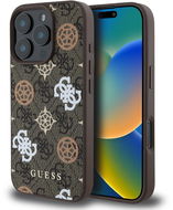 Guess PU 4G Peony MagSafe Back Cover für iPhone 16 Pro Max Braun - Handyhülle