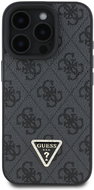 Guess PU 4G Strass Triangle Metal Logo Back Cover + Crossbody Strap for iPhone 16 Pro Max Black - Phone Cover