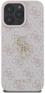 Guess PU 4G Metal Logo Back Cover for iPhone 16 Pro Pink - Phone Cover