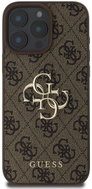 Guess PU 4G Metal Logo Back Cover for iPhone 16 Pro Max Brown - Phone Cover