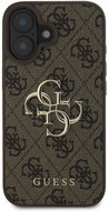 Guess PU 4G Metal Logo Back Cover for iPhone 16 Brown - Phone Cover
