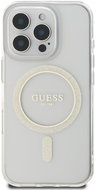 Guess IML Glitter Ring MagSafe Back Cover for iPhone 16 Pro Transparent - Phone Cover