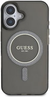 Guess IML Glitter Ring MagSafe Back Cover for iPhone 16 Black - Phone Cover