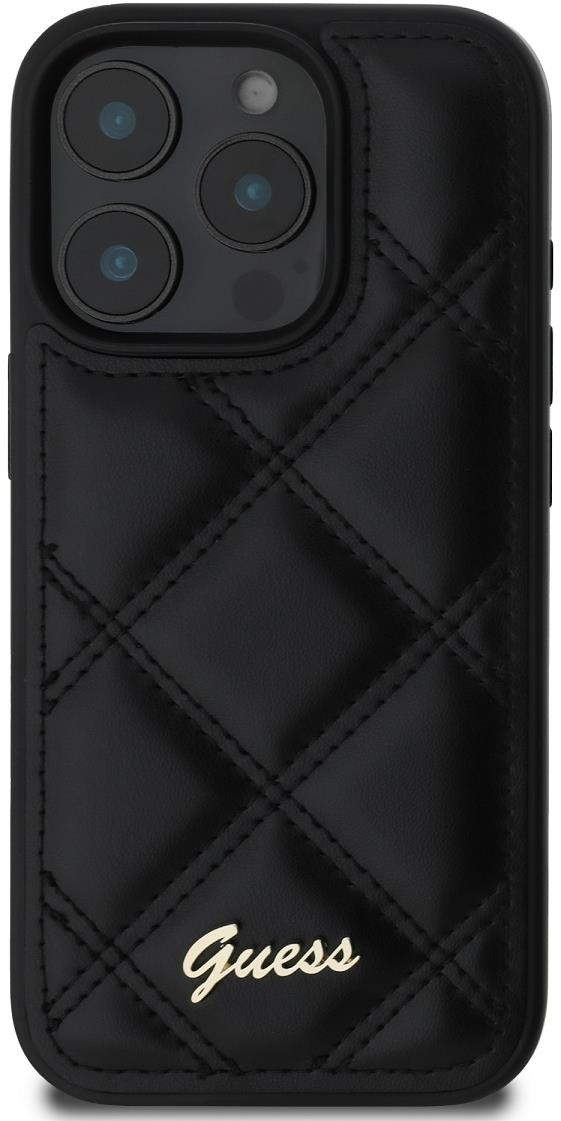 Guess PU Leather Quilted iPhone 16 Pro Max Black tok