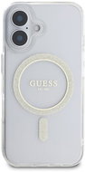 Guess IML Glitter Ring MagSafe Back Cover for iPhone 16 Plus Transparent - Phone Cover