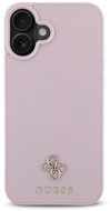 Guess PU Grained 4G Small Metal Logo MagSafe Back Cover for iPhone 16 Pink - Phone Cover
