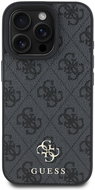 Guess PU 4G Small Metal Logo MagSafe Back Cover for iPhone 16 Pro Grey - Phone Cover