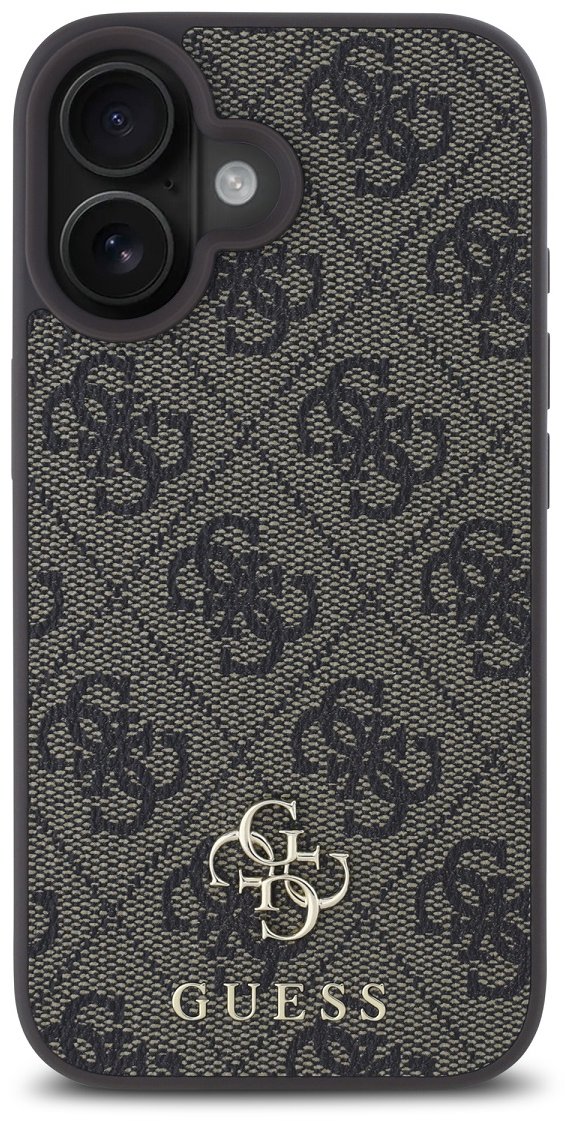 Guess PU 4G Small Metal Logo iPhone 16 barna MagSafe tok
