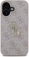 Guess PU 4G Metal Logo Back Cover for iPhone 16 Plus Pink - Phone Cover