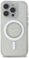 Guess IML Rhinestones Ring MagSafe Back Cover for iPhone 16 Pro White - Phone Cover