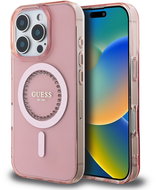 Guess IML Rhinestones Ring MagSafe Back Cover for iPhone 16 Pro Max White - Phone Cover