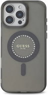 Guess IML Rhinestones Ring MagSafe Back Cover for iPhone 16 Pro Max Black - Phone Cover