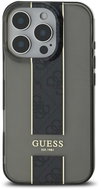 Guess IML Middle 4G Stripe Back Cover for iPhone 16 Pro Max Black - Phone Cover