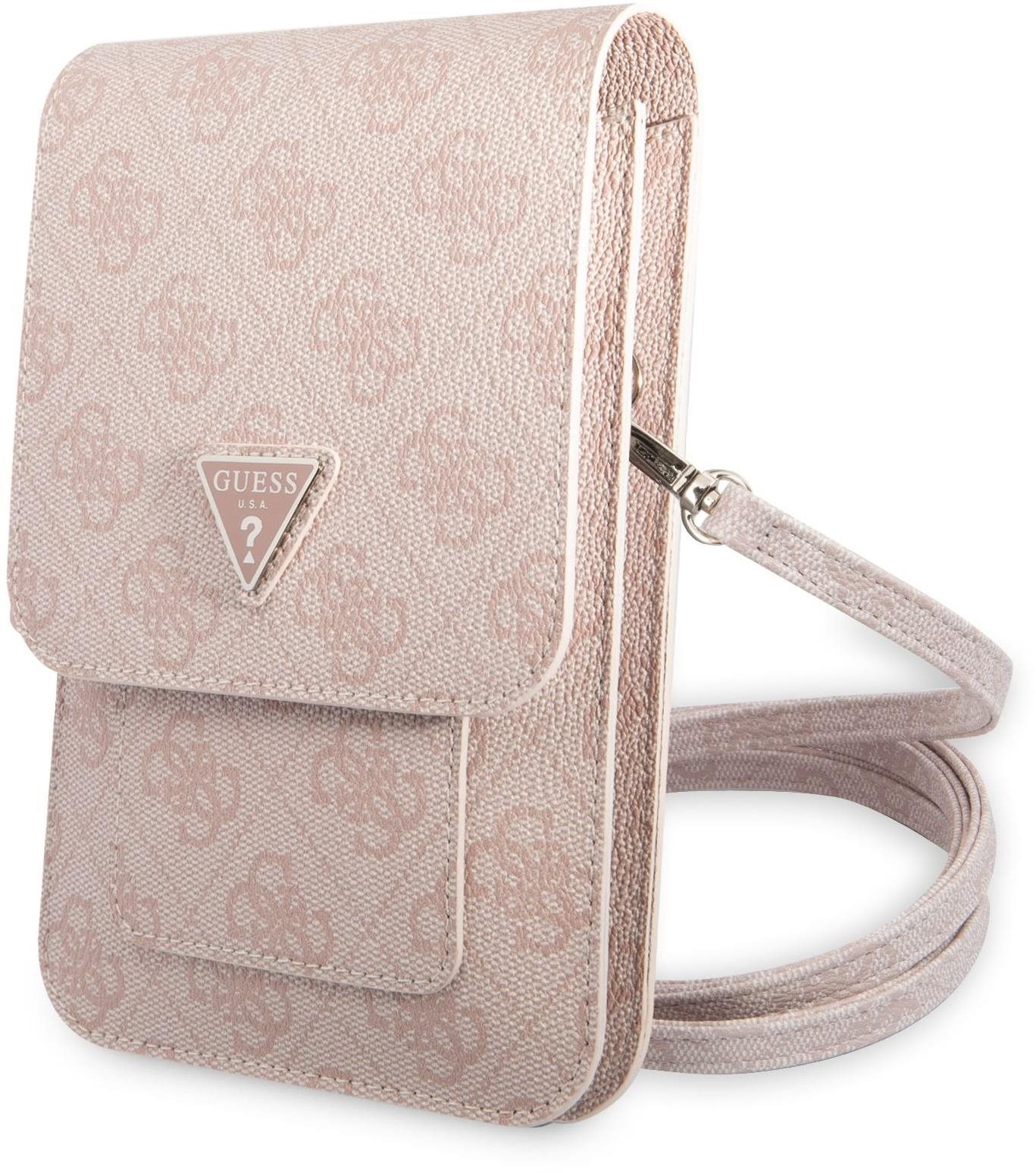 Guess PU 4G Triangle Logo Phone Bag Pink tok