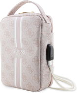 Guess PU 4G Printed Stripes Travel Universal Bag Pink - Handyhülle