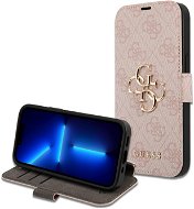 Guess PU 4G Metal Logo Book Pouzdro pro iPhone 15 Pro Pink - Phone Case