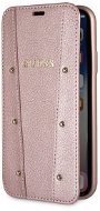 Guess Kaia Book Case tok iPhone XS Max készülékhez, rózsarany - Mobiltelefon tok
