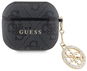 Guess 4G Script PC / PU Charm AirPods 3 tok - Black - Fülhallgató tok