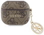 Guess 4G Script PC / PU Charm AirPods 3 tok - Brown - Fülhallgató tok
