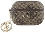Guess 4G Script PC/PU Charm Case for AirPods Pro 2 Brown - Headphone Case