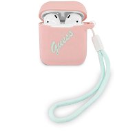 Guess Vintage szilikon tok Airpods 1/2 készülékhez rózsaszín - Fülhallgató tok