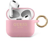 Guess Glitter Printed Logo Silikónové Puzdro pre Apple Airpods 3 Pink - Puzdro na slúchadlá