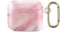 Guess TPU Shiny Marble Hülle für Apple Airpods 3 pink - Kopfhörer-Hülle