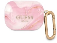 Guess TPU Shiny Marble Case for Apple Airpods Pro, Pink - Headphone Case
