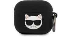 Karl Lagerfeld Choupette Head Silicone Case for Apple Airpods 3 Black - Headphone Case